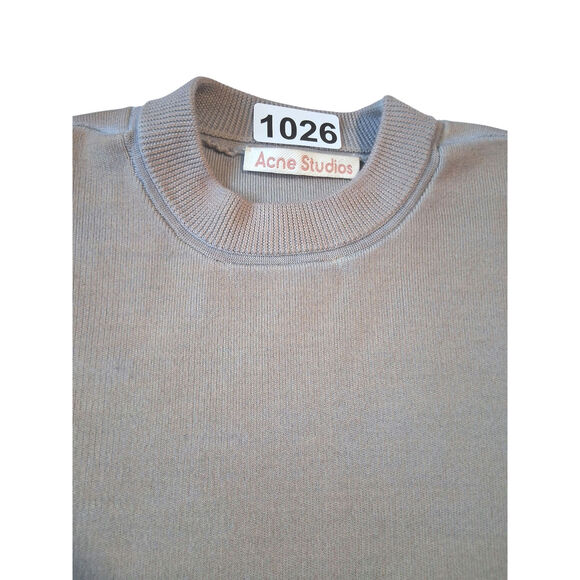 Acne Studio Women's XXL Quiet Luxury Wool Blend Minimalist Boxy Preppy Sweater - Picture 2 of 13